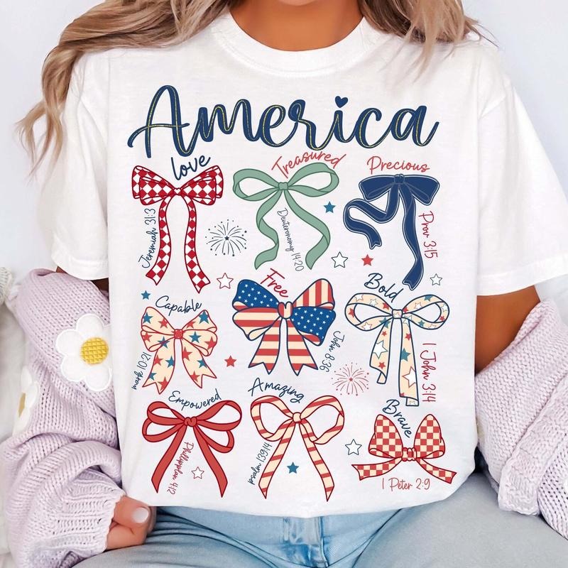 America Coquette God Say You Are Bible Verse Shirt, USA 4th of July Shirt, Girly Patriotic Memorial Day Tee, Independence Day Gift