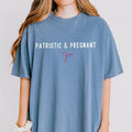 Patriotic And Pregnant Shirt, 4th of July Tshirt, Pregnancy Announcement Shirt, Fourth Of July Pregnancy Reveal Tee, Patriotic Expecting Mom To Be, Summer Pregnancy Reveal