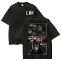 Leon Kennedy Resident Evil Shirt Black Vintage Wash Oversized Gaming Tee Unisex Unisex T-shirt, Sweatshirt, Hoodie, Long Sleeve Tee